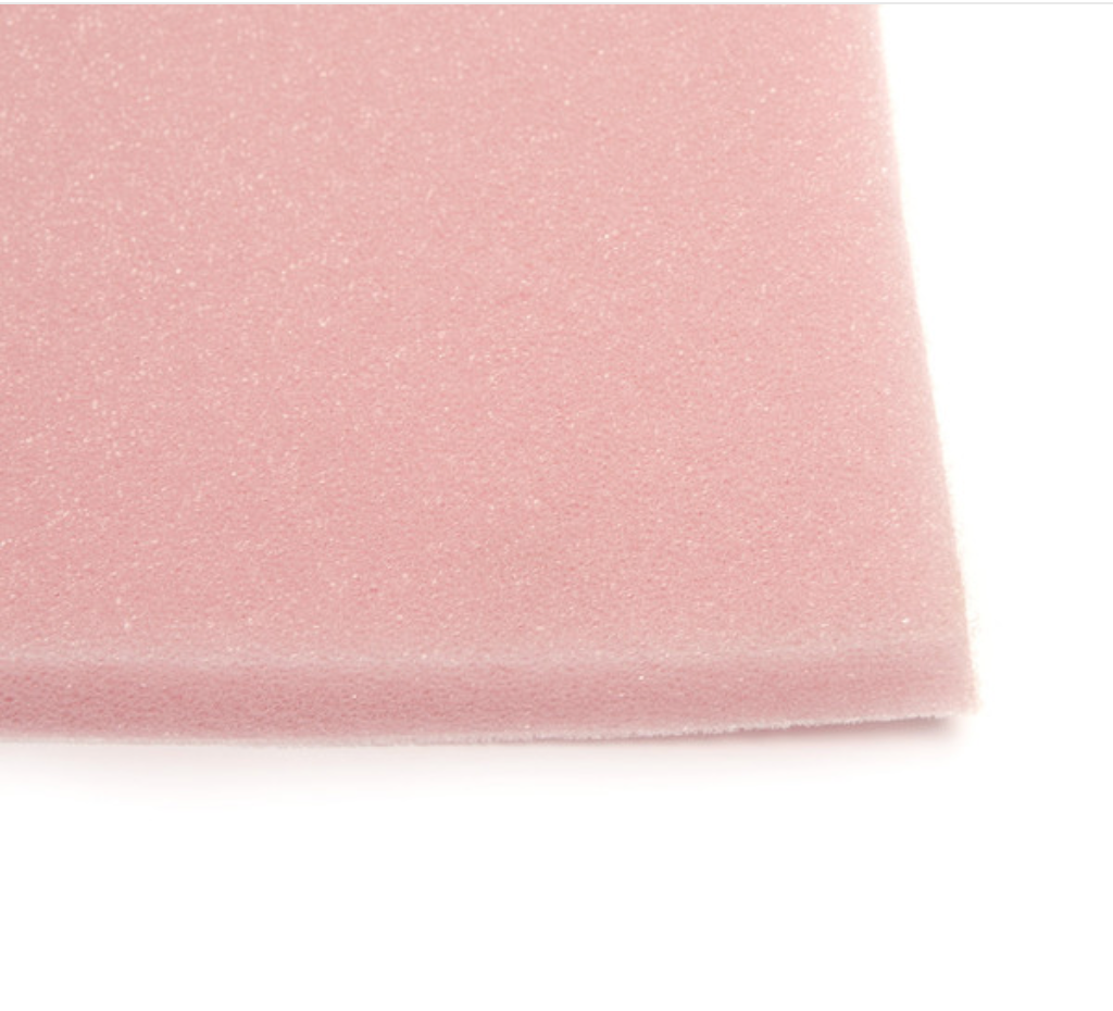 luvfabrics Pink Foam Upholstery Sew 1/4 Craft Padding W/Scrim  Backing 55 Automotive Yard Ships Folded
