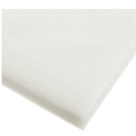 Polyurethane Foam Sheet, White, 3 lbs/cu. ft., 1 in Thick x 24 in Wide x 72  in Long